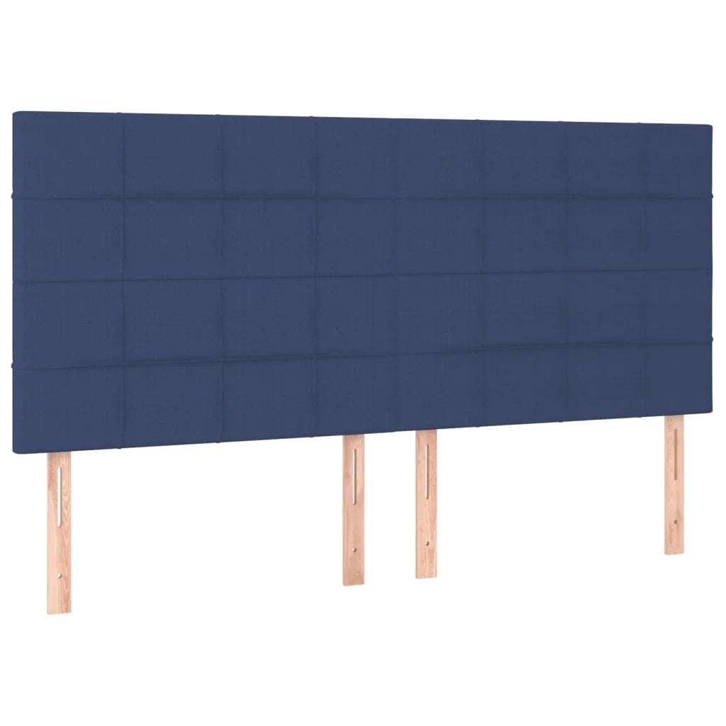 Giroletto a Molle con Materasso Blu 200x200 cm in Tessuto 3137187