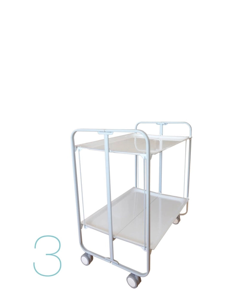 Carrello da cucina pieghevole grigio con ruote BAUHAUS 2 ripiani