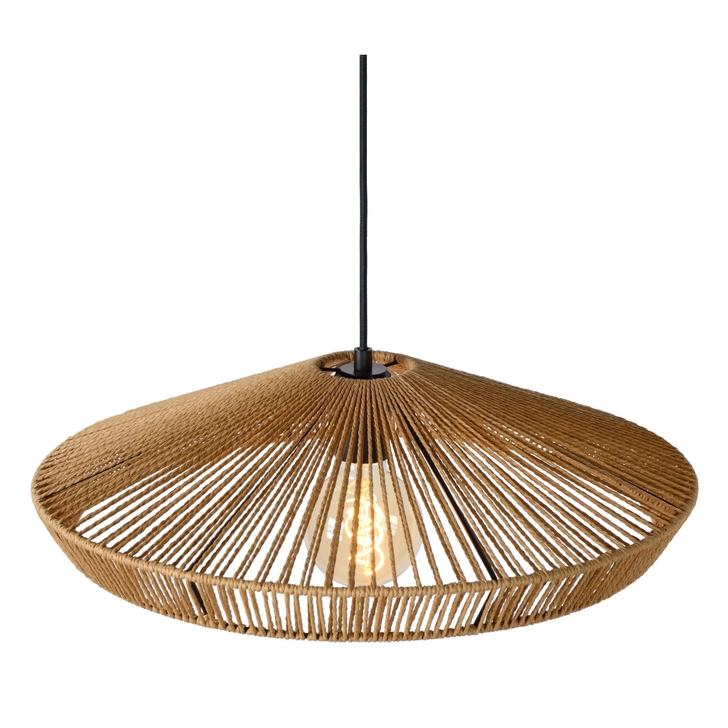 Lampada a sospensione boho carta Ø50 Yunkai E27 Lucide