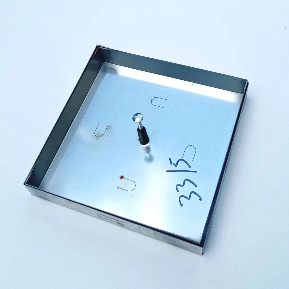 Sigillo 230 x 230 x h 50mm chiusino di lamiera zincata leggero da riempimento