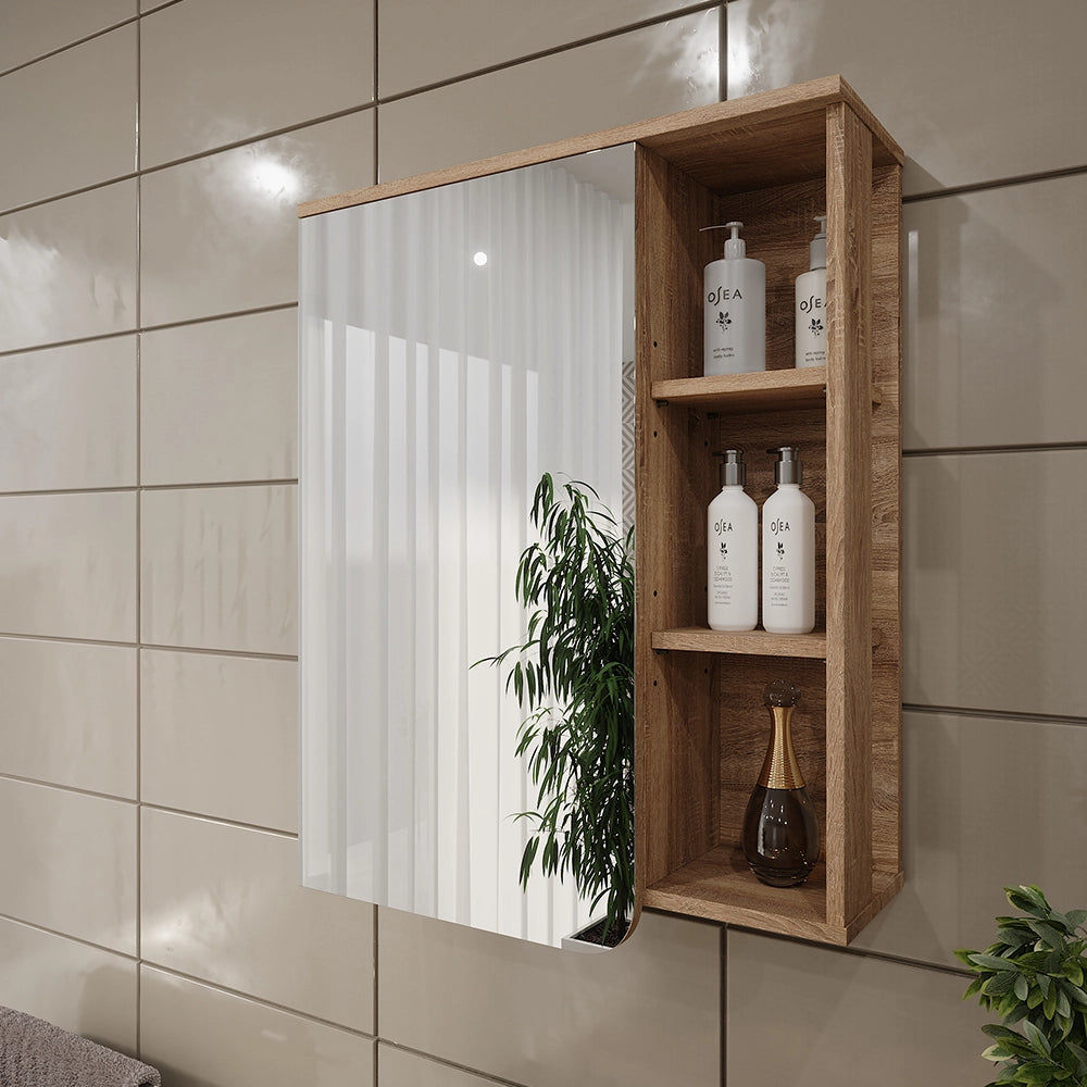 Vicco Mobile a specchio Sonoma/blu 60 x 75 cm