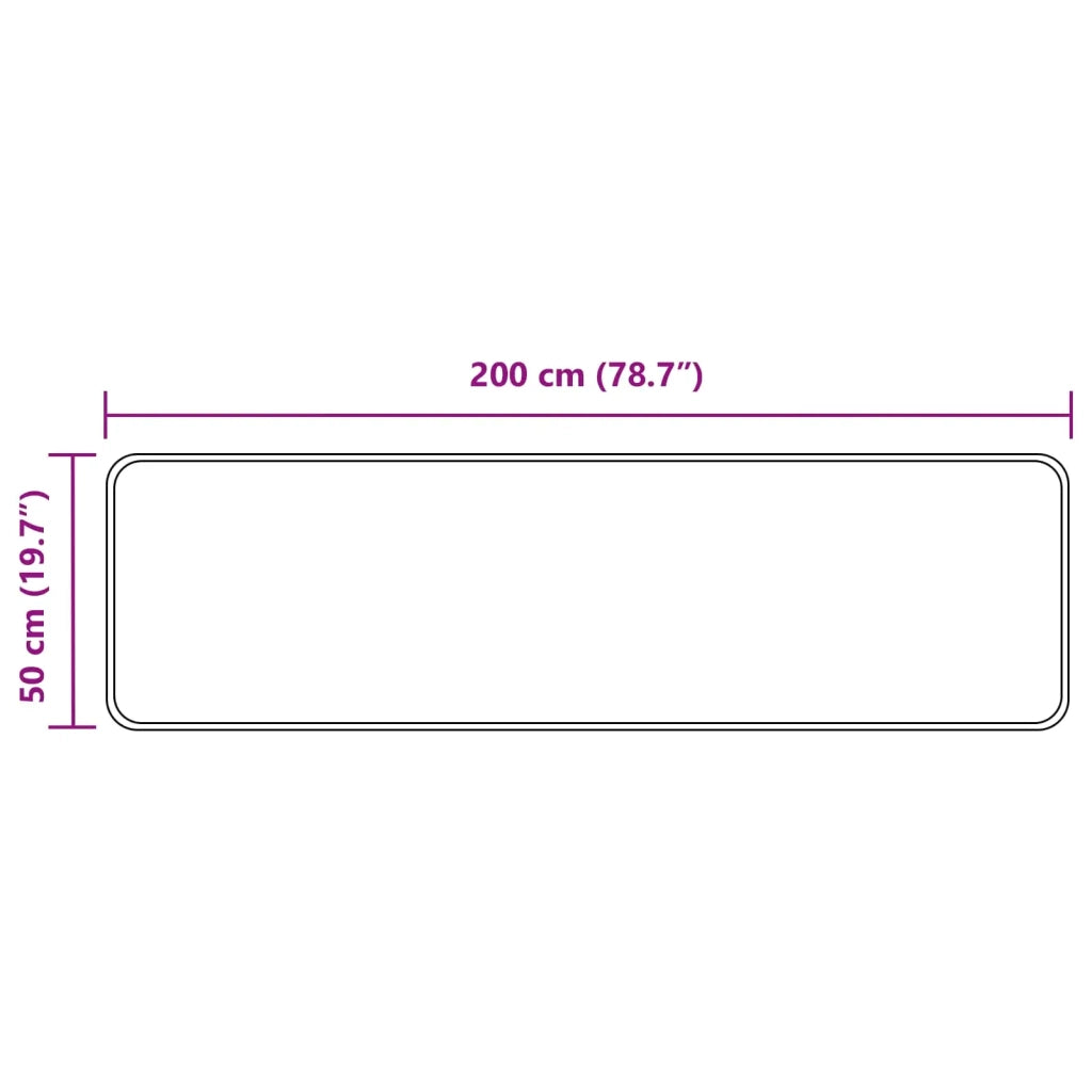 Runner Tappeto MARSA Sabbia 50 x 200 cm Poliestere e PVC 42023104