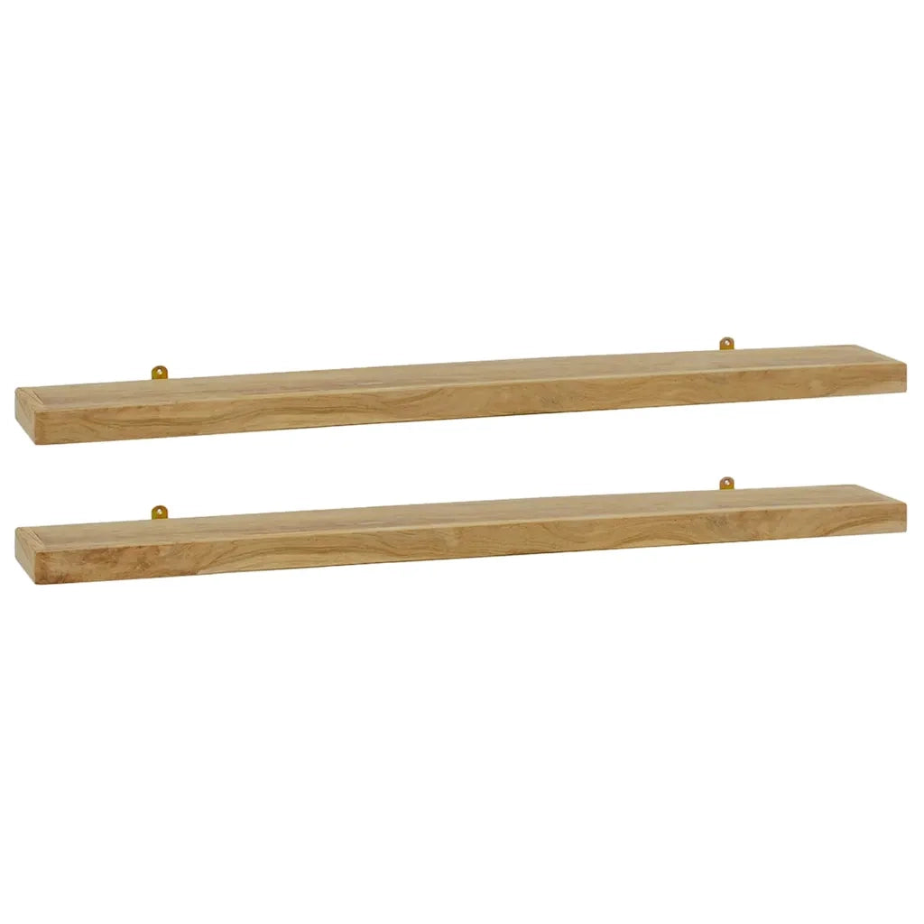 Mensole da Parete 2 pz 110x15x4 cm in Legno Massello di Teak 340757