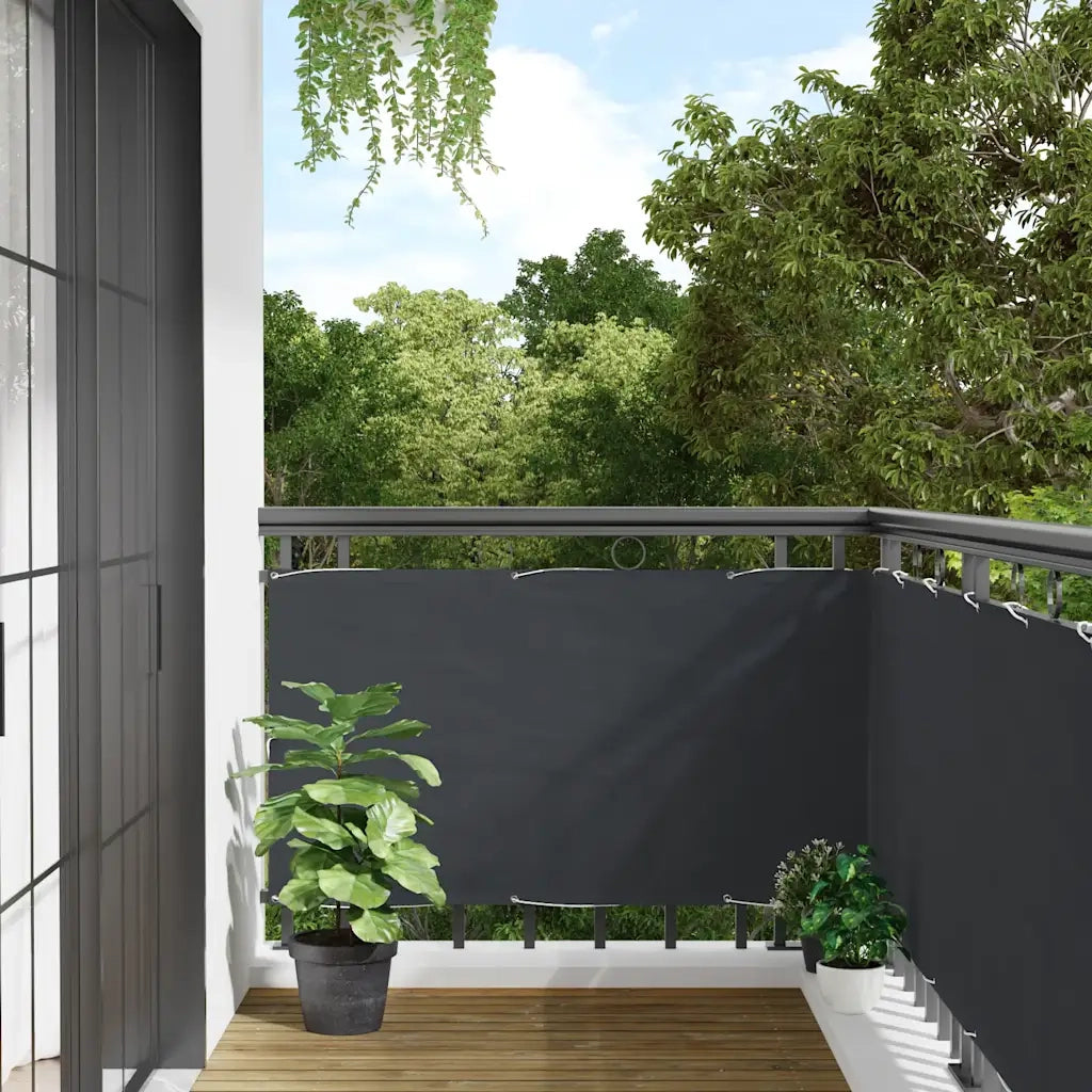 Schermo da balcone | Paravento da Balcone Antracite 400x75 cm in PVC