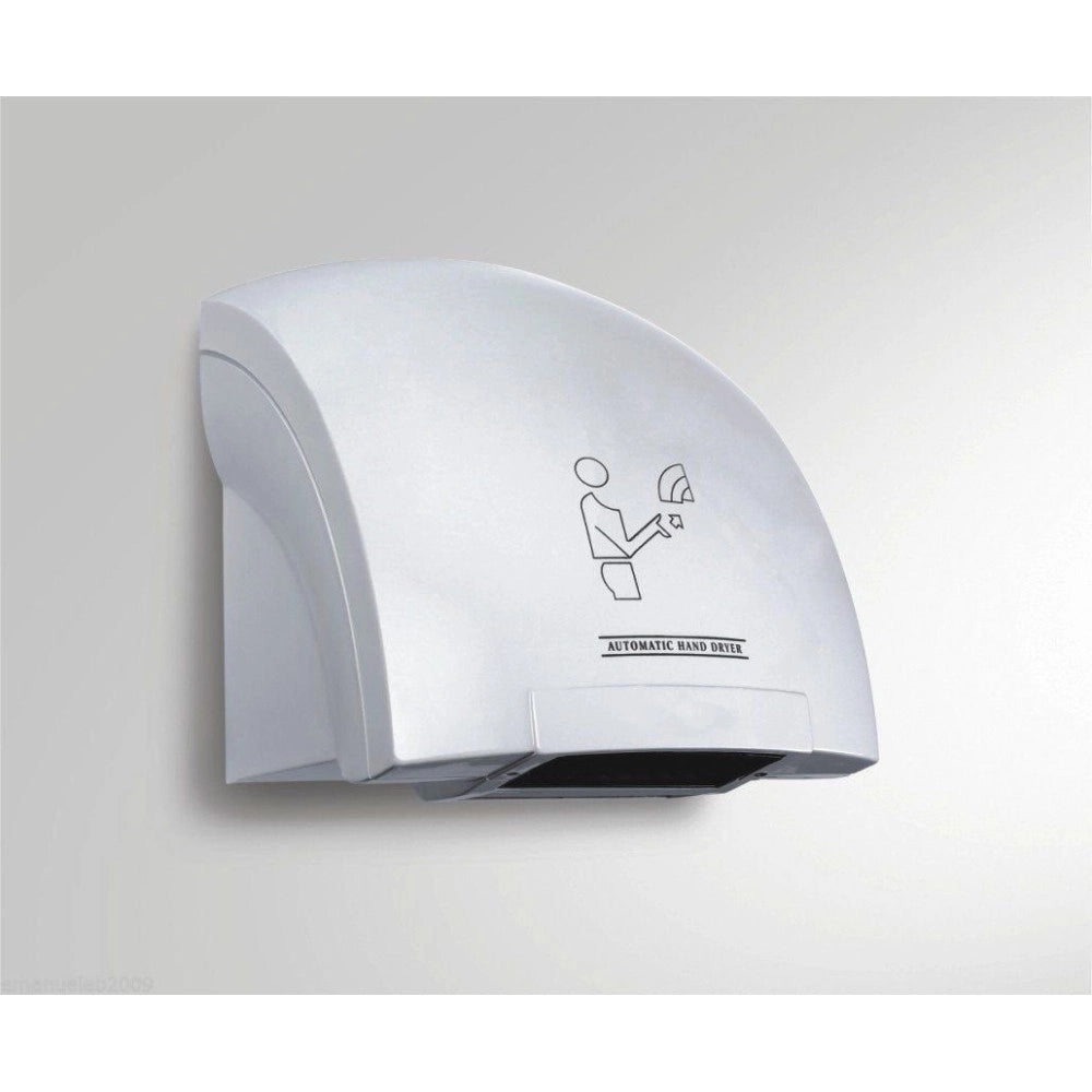 Trade Shop - Asciugamani Automatico Elettrico Ad Aria Calda Fotocellula Parete Muro Per Hotel -