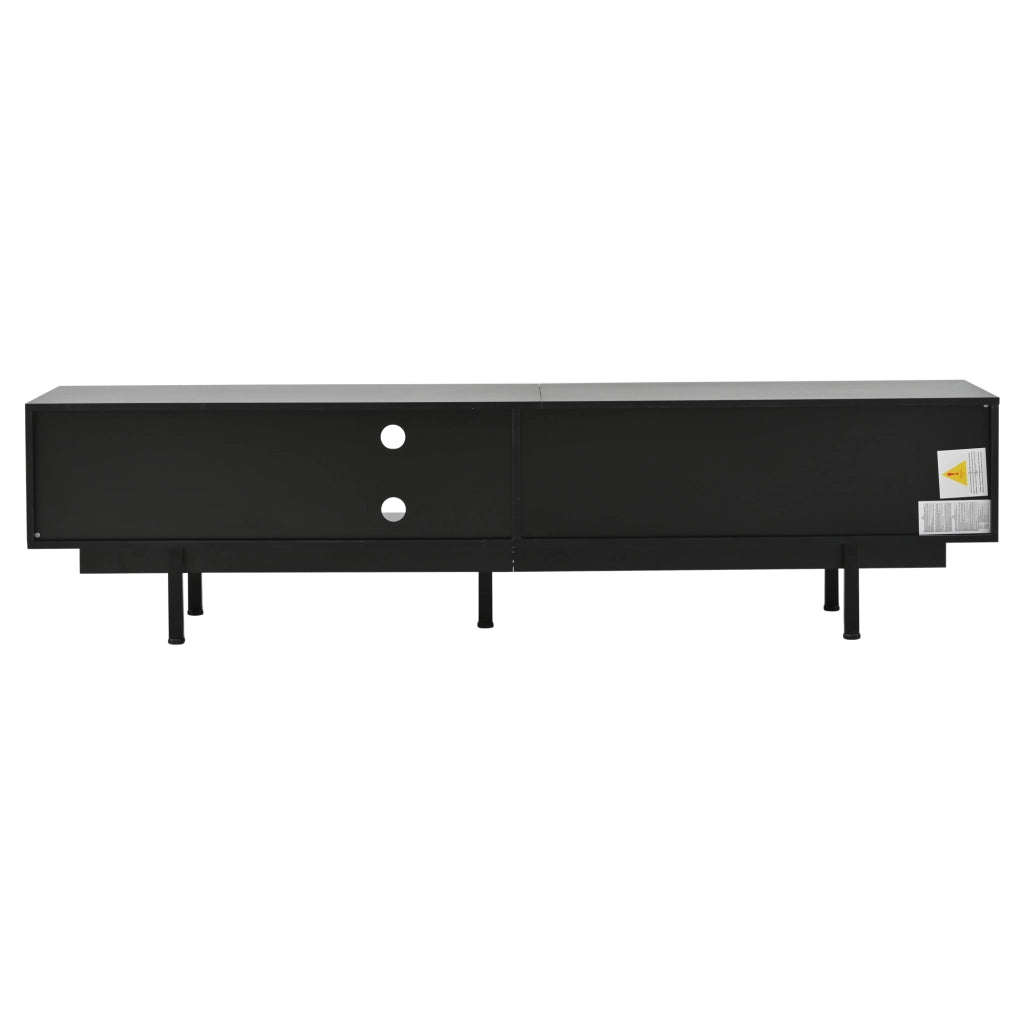 MOBILE TV 200x40x50,5 cm Nero in Truciolare con 2 ante e 2 cassetti