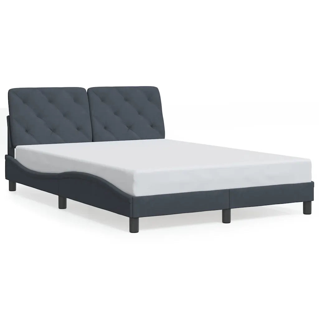Giroletto senza Materasso Grigio Scuro 120x200 cm Velluto 3207912