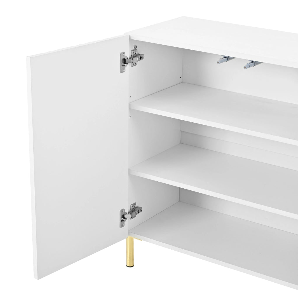Sideboard 3 ante 120x35,5x80 cm con ripiani regolabili bianco HAVRYA