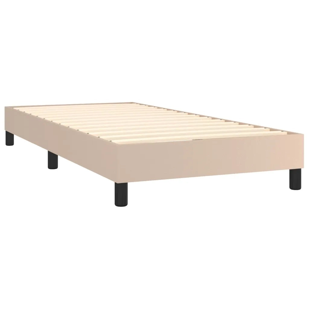 Giroletto a Molle con Materasso Cappuccino 90x200 cm Similpelle 3130762