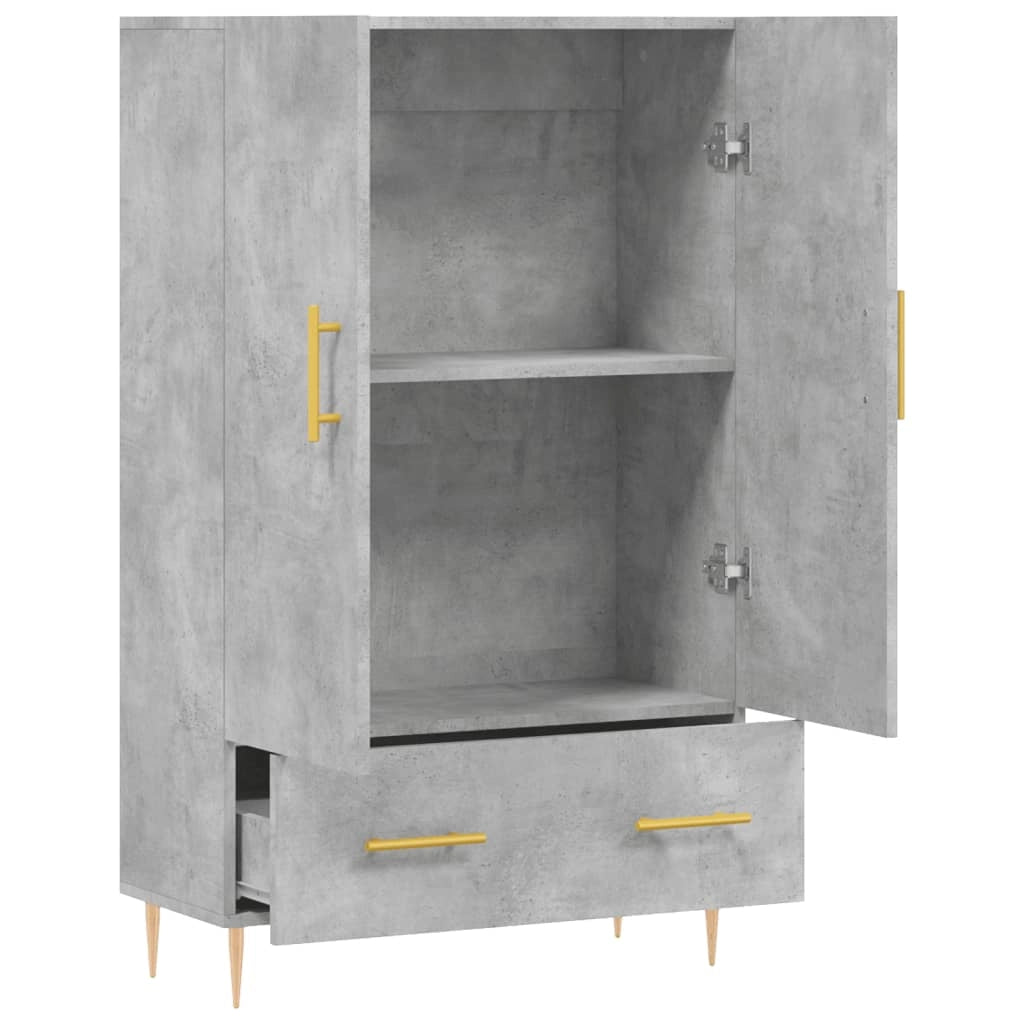 Buffet credenza cassettiera mobiletto mobile contenitore organizer cucina soggiorno salotto alto 69,5 x 31 x 115 cm legno ingegnerizzato grigio 02_0034465