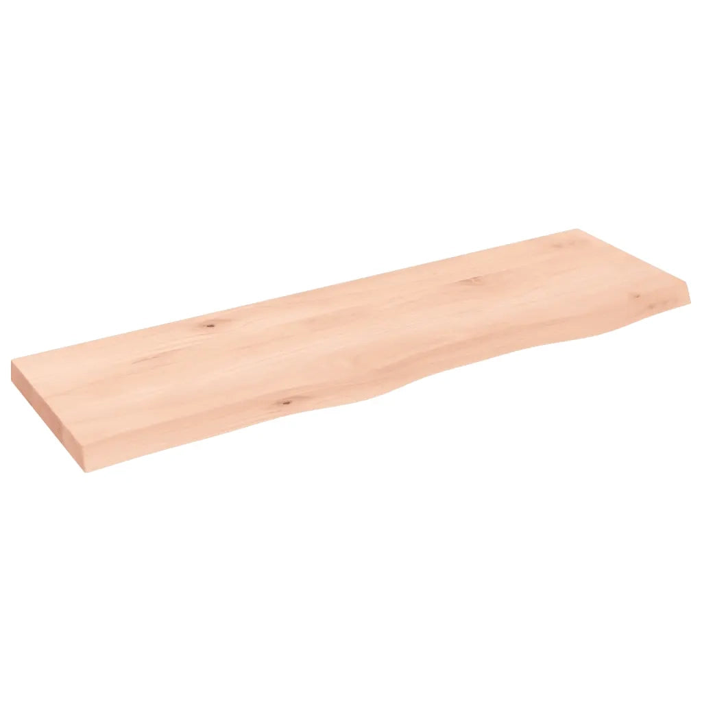 Ripiano a Parete 100x30x(2-4) cm Massello Rovere Non Trattato 363561