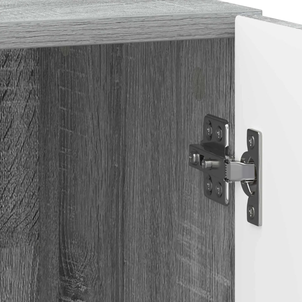 Set di 2 Comodini | Armadio da Notte | Mobiletto da notte Grigio Sonoma 43 x 34,5 x 47 cm