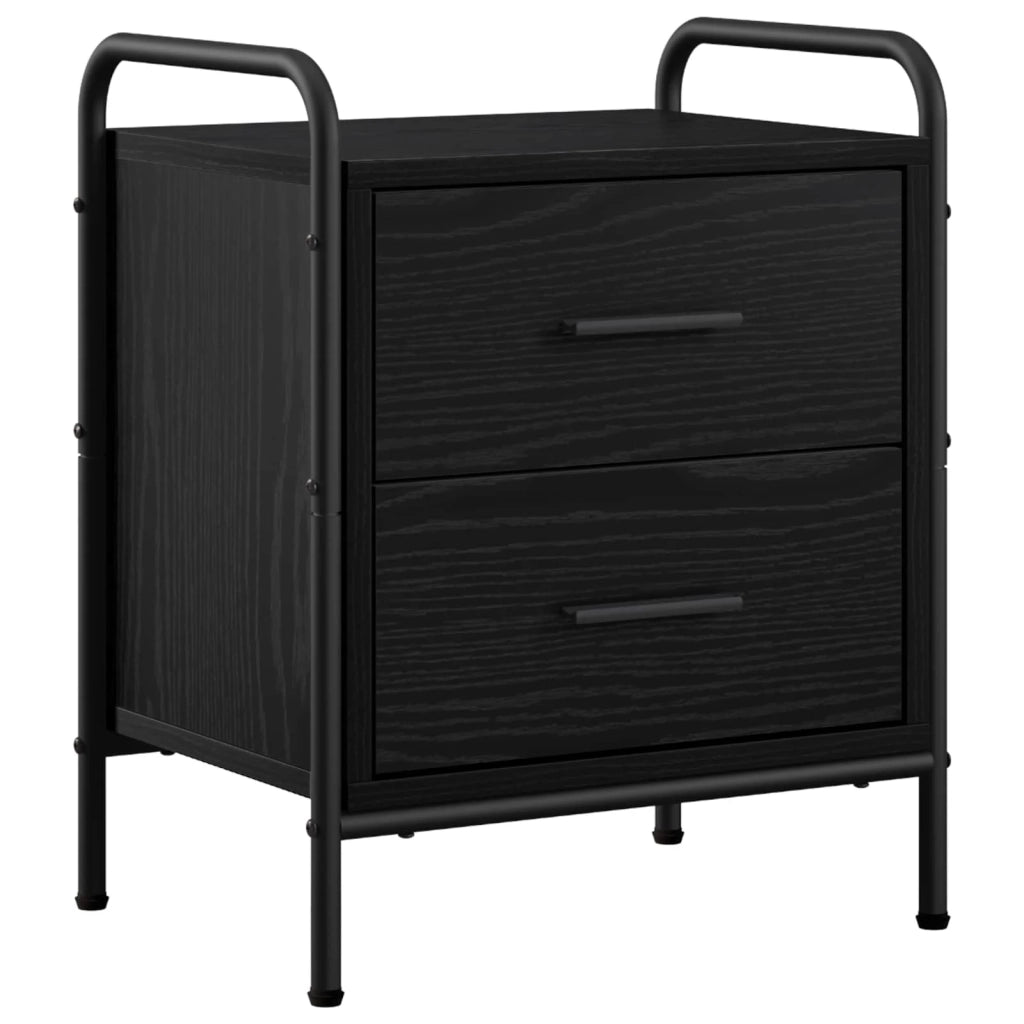 Armadio da Notte Rovere Nero 40 x 30 x 50 cm 8013482