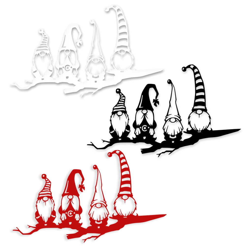 GNOMES - Adesivo murale wall sticker in vinile 55x100 cm Colore: bianco