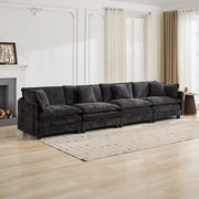 Divano Cloud 4 Posti ¨C MINIMAL ¨C Tessuto Chenille Nero
