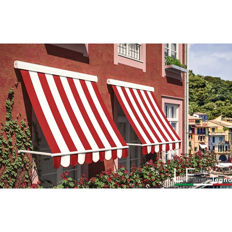 Tenda da Sole a Caduta Forzata Tempotest Parà, Bracci Sporgenza 100 cm, Largh. 2,4 Metri, Col. Beige 15/1 - Ideale per Finestre e Vetrine