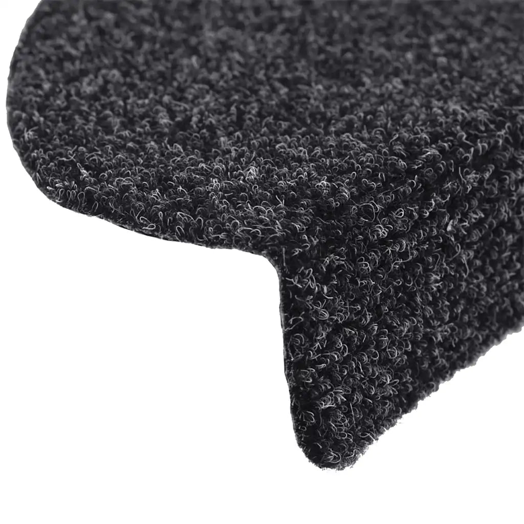 Tappetini per scale autoadesivi 10 pz | Gradini per Scale 56x17x3 cm neri semicircolari