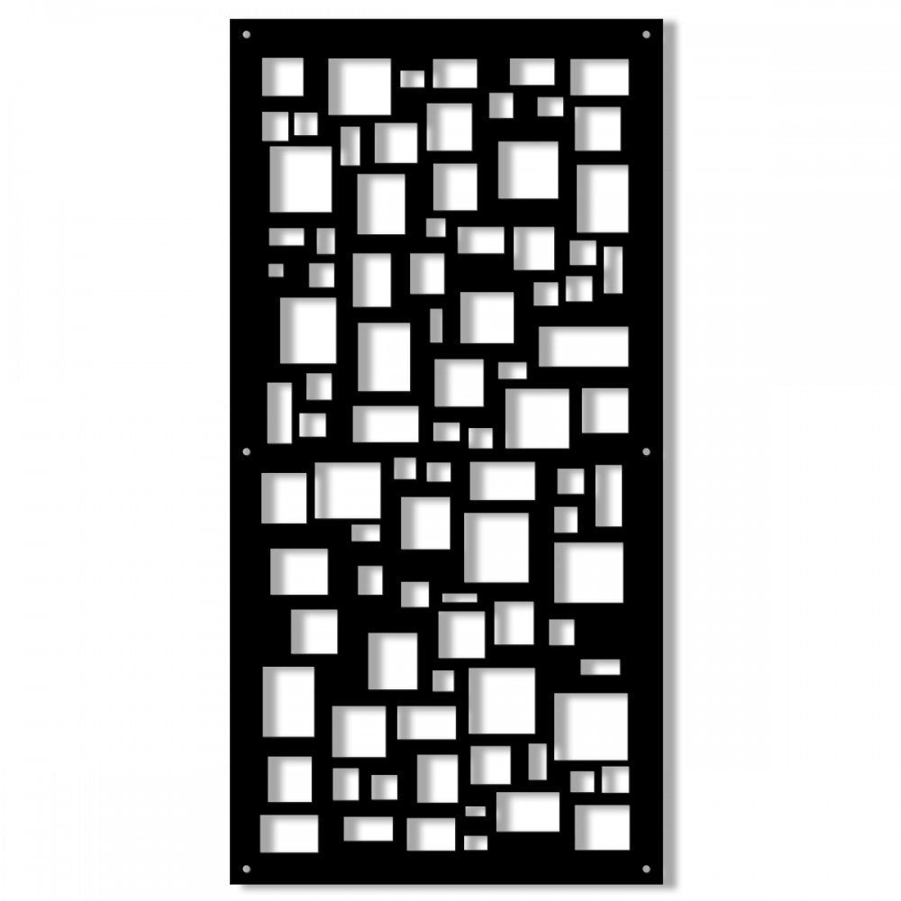 RANDOM - Pannello in PVC traforato Parasole Colore: nero, Misura: 50x150 cm