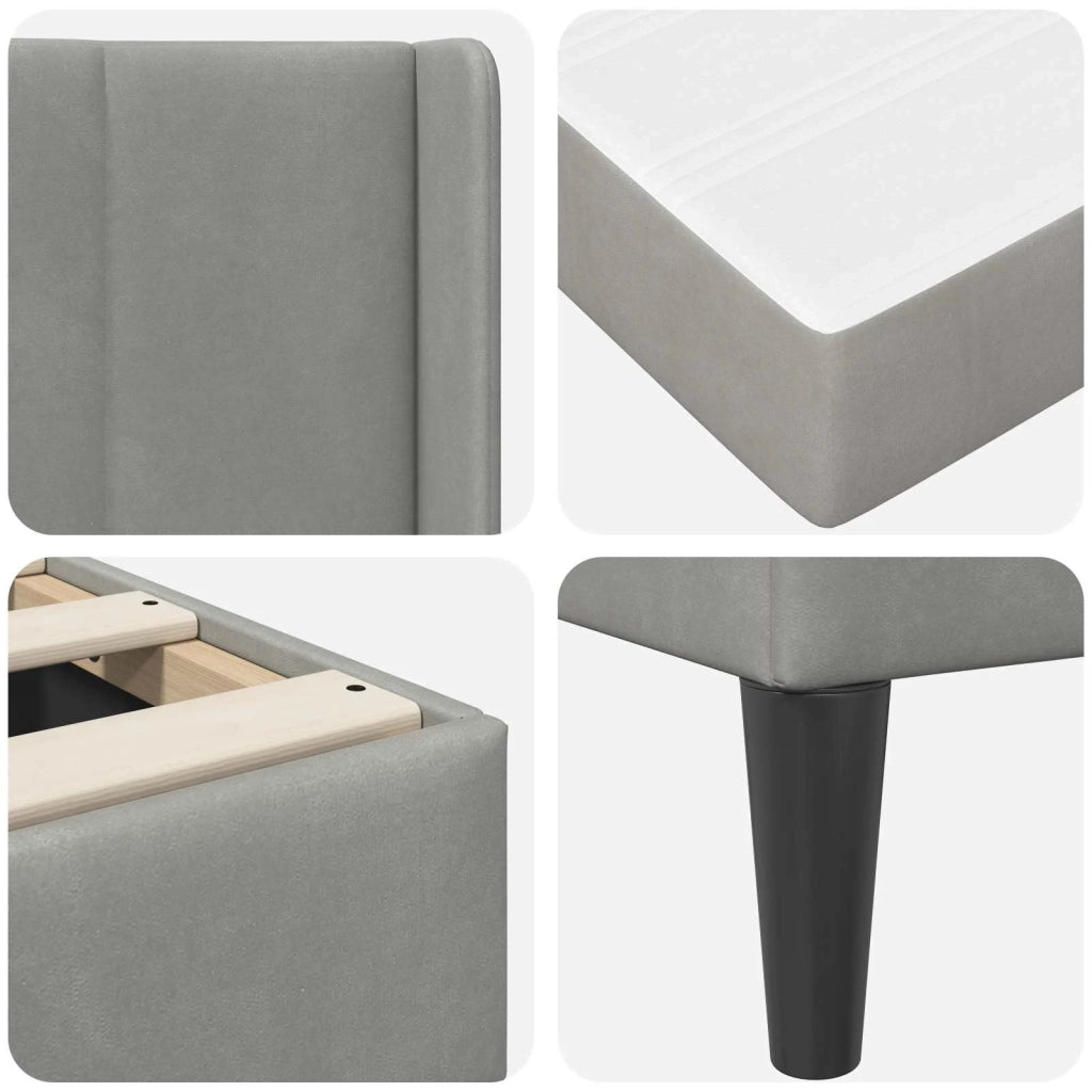 Struttura letto con materasso Grigio Chiaro 180 x 200 cm 3414879