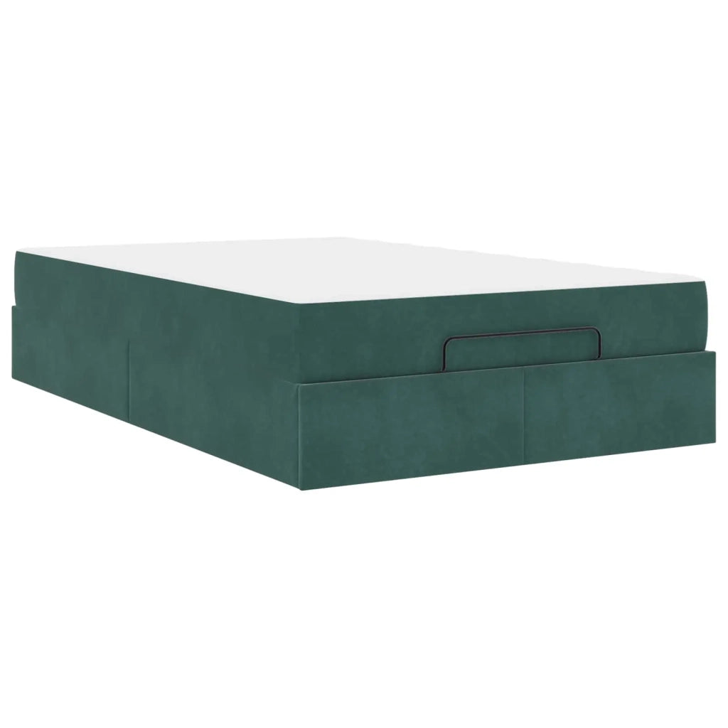 Struttura letto con materasso con materasso 2 pcs Verde Velluto