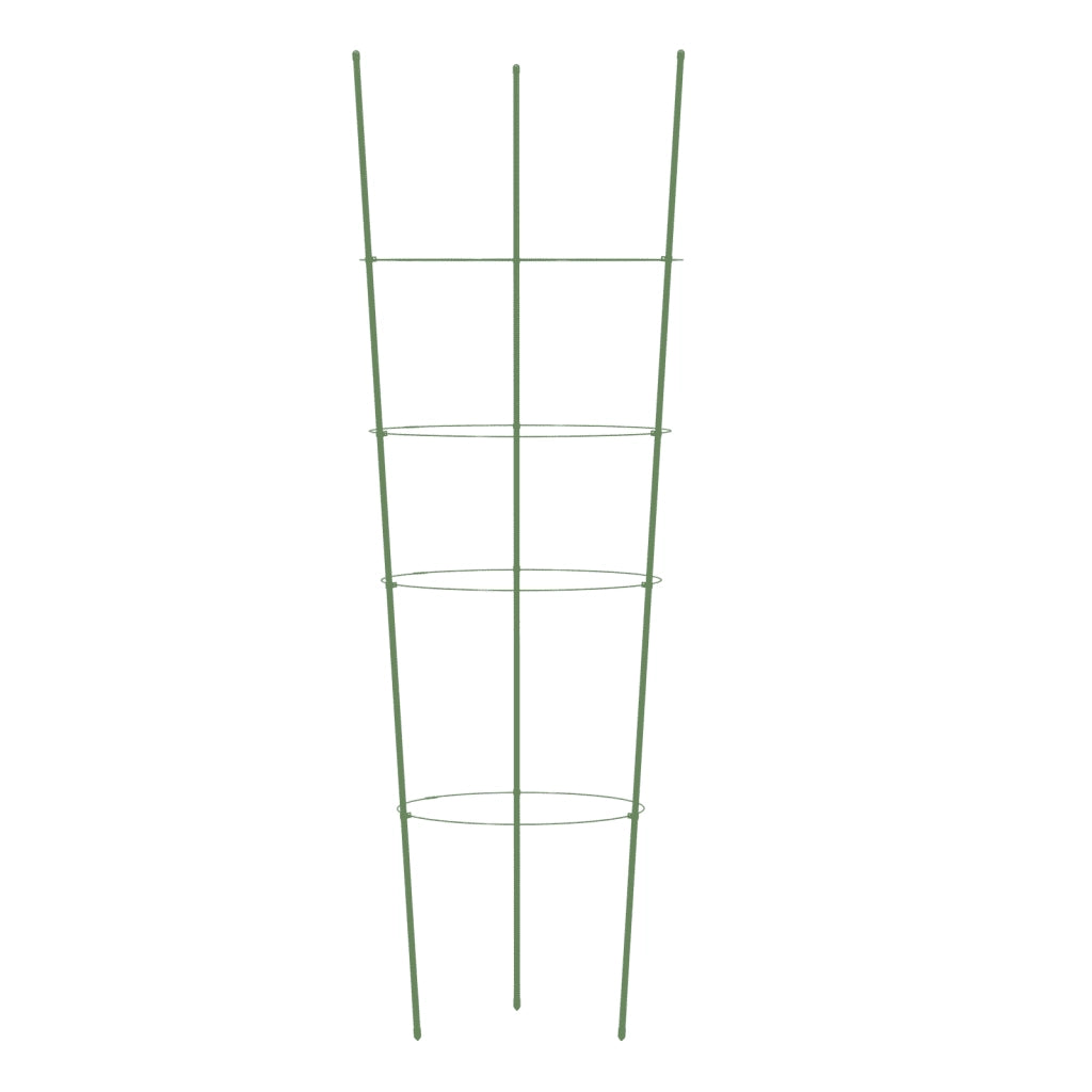 Set di 5 supporti per piante da giardino 30 x 90 cm struttura robusta per uso esterno in acciaio verde 02_0046629