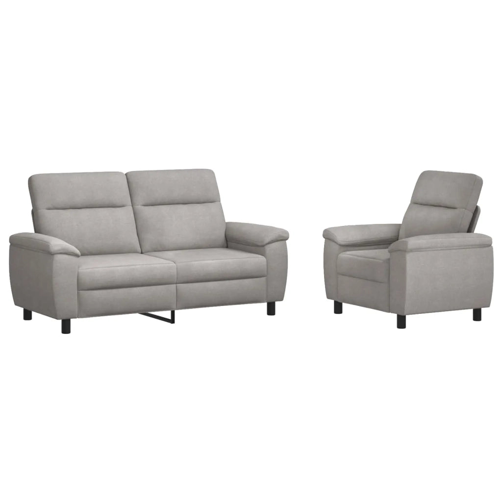 Set di divani 2 pcs Grigio Nuvola Tessuto 3430612