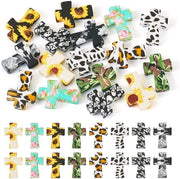 Accessori per gioielli - 16 pezzi - Filo di silicone - Accessori a forma di croce - Creazione di gioielli - Attività artigianali DIY - Per bracciale/ collana