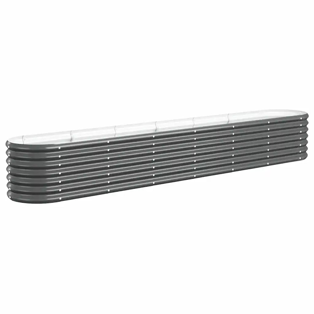 Letto da Giardino in Acciaio Zincato 260x40x36 cm Antracite 318881