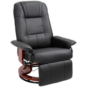 Poltrona Relax Reclinabile con Poggiapiedi ¨C Xylo ¨C Similpelle Nera 145¡ã