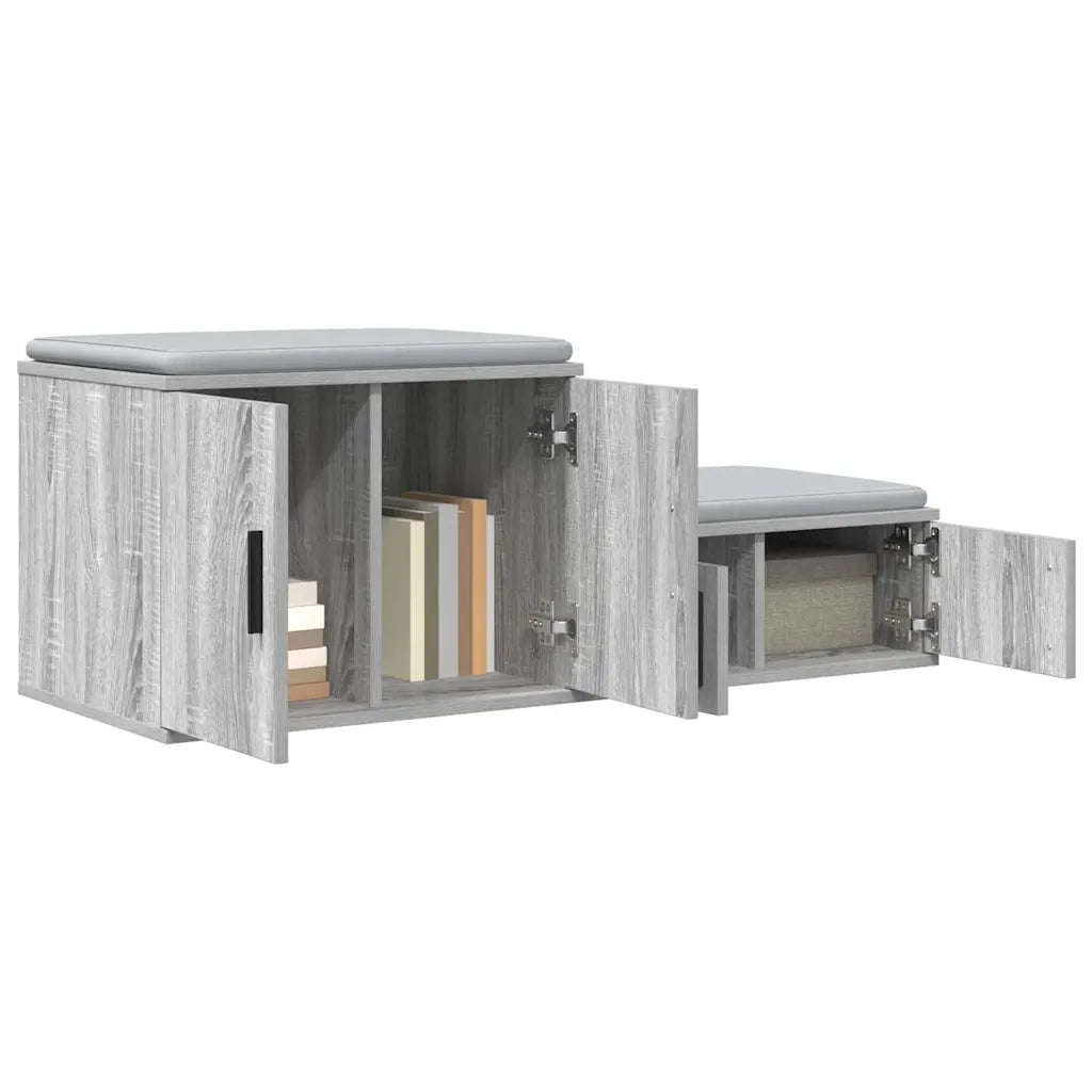 Armadio 2 pcs Grigio Sonoma 118 x 41 x 40 cm Legno multistrato 866664
