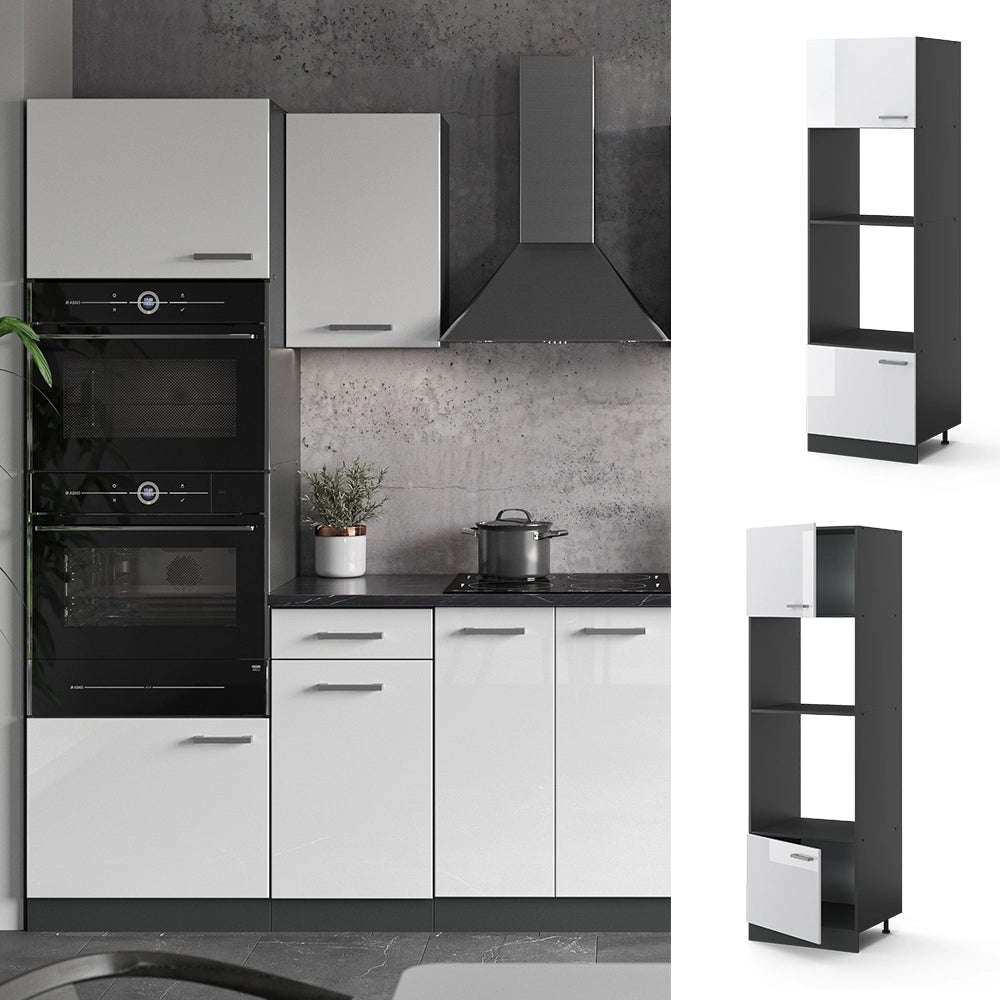 Vicco Set mobili bagno Bianco lucido 60 cm