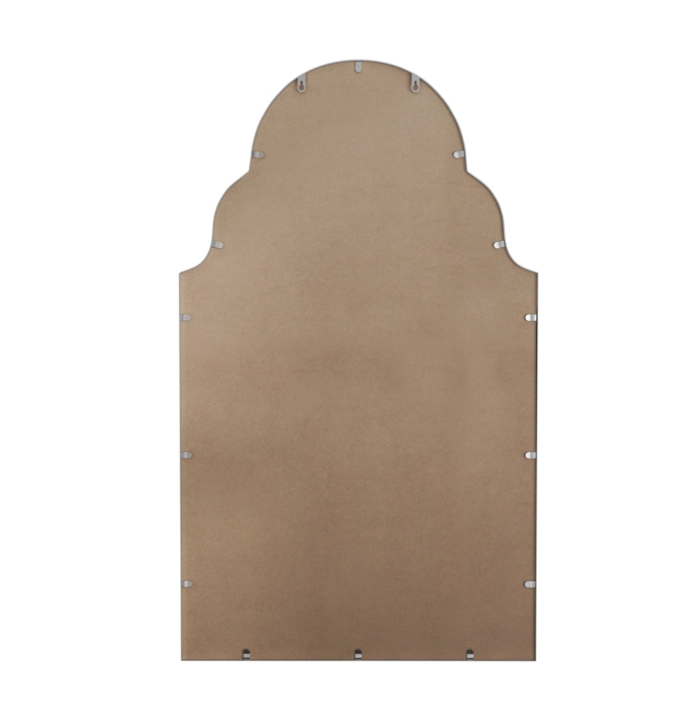 Specchio rettangolare da parete 61x101 cm con cornice in ferro argentato