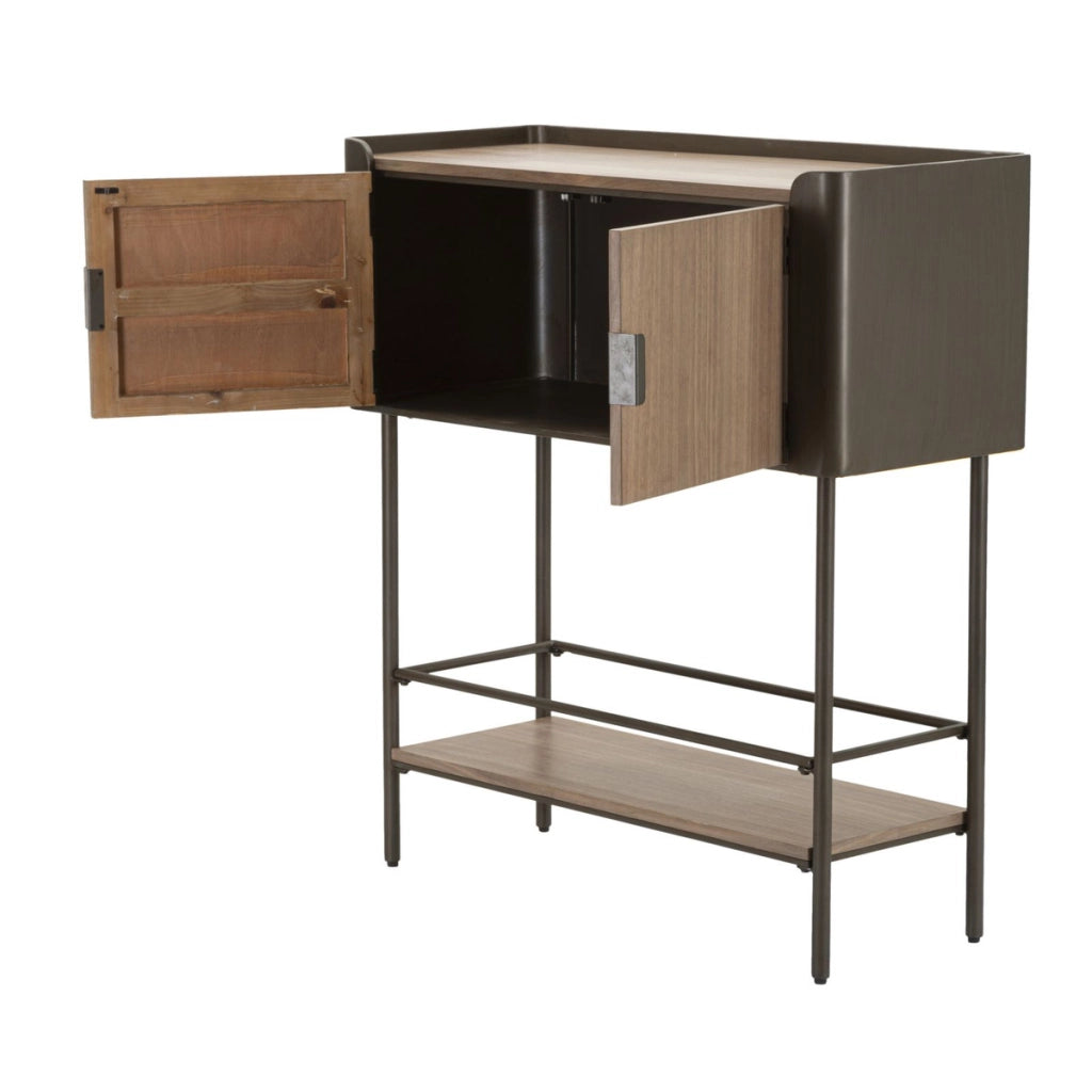 Tavolo Consolle VKH610, Marrone, Legno, 100x42x110 cm