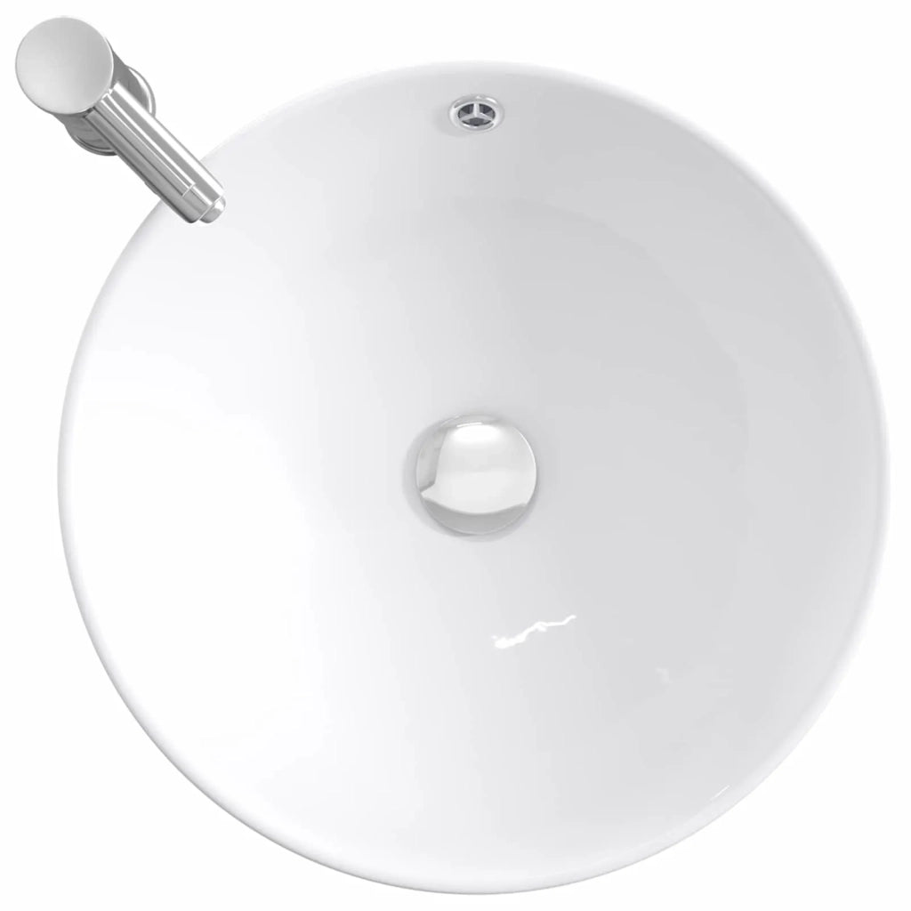 Lavabo con rubinetto e scarico Cromato 44 x 44 x 16 cm Ceramica 890246