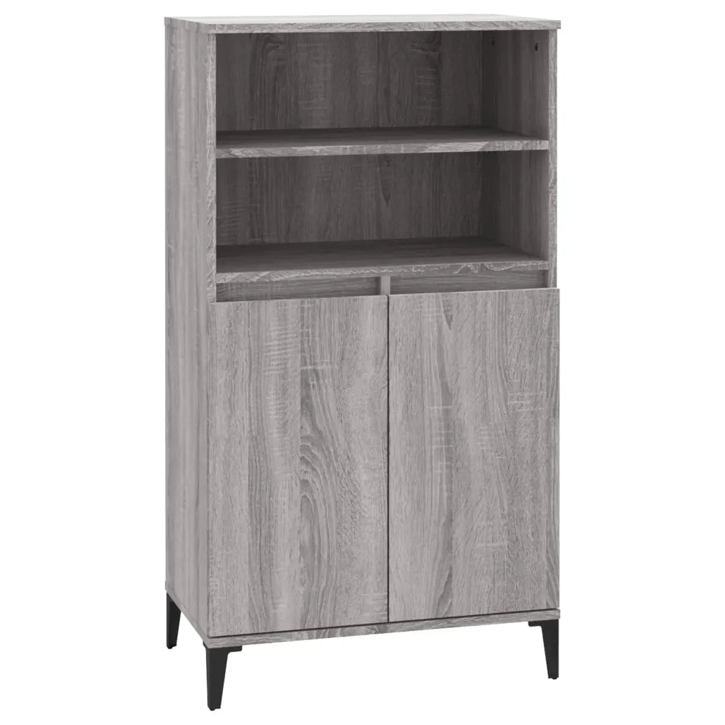 Credenza Sonoma grigio 60 x 36 x 110 cm Legno ingegnerizzato 821234