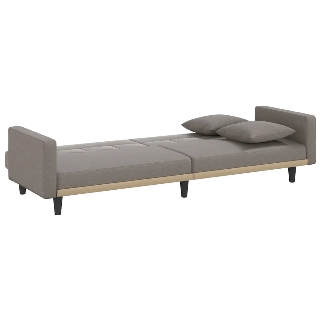 Divano letto | Sof¨¤ letto | Letto singolo con Cuscini Tortora in Tessuto