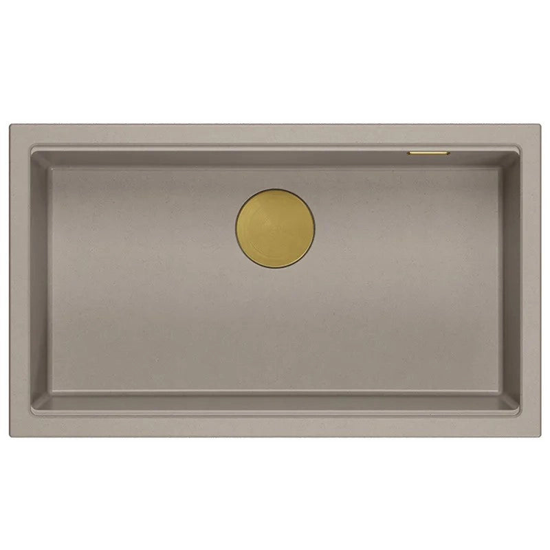 Lavello In Granito Logan 110 Beige Tappo rame spazzolato