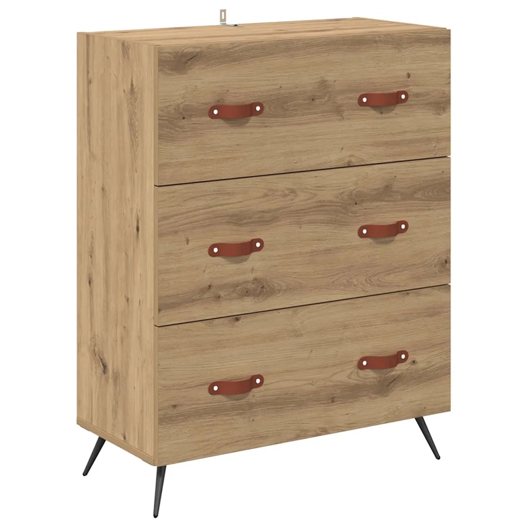 Credenza | Armadietto alto con ripiano 2 pcs Rovere artigianale