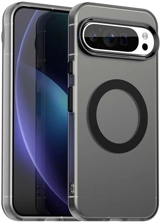 Coprimessa Premium Transparante - Magnetica - Resistente allo Shock - Molto Sottile - Fatta di Silicone - Adatta per Google Pixel 9 Pro/9 5G - Coprimessa per Telefono