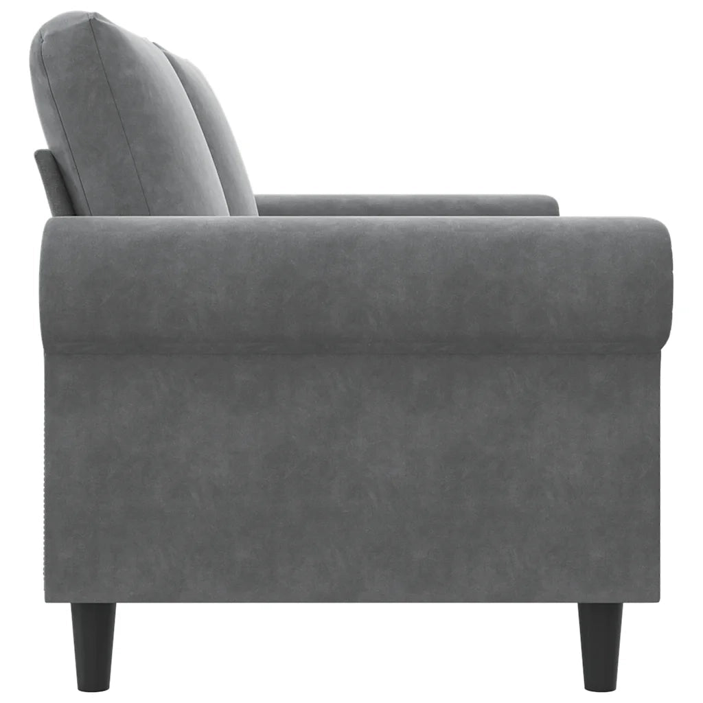 Divano a 2 Posti-Sofa 2 Posti grigio scuro140 cm in Velluto 520290