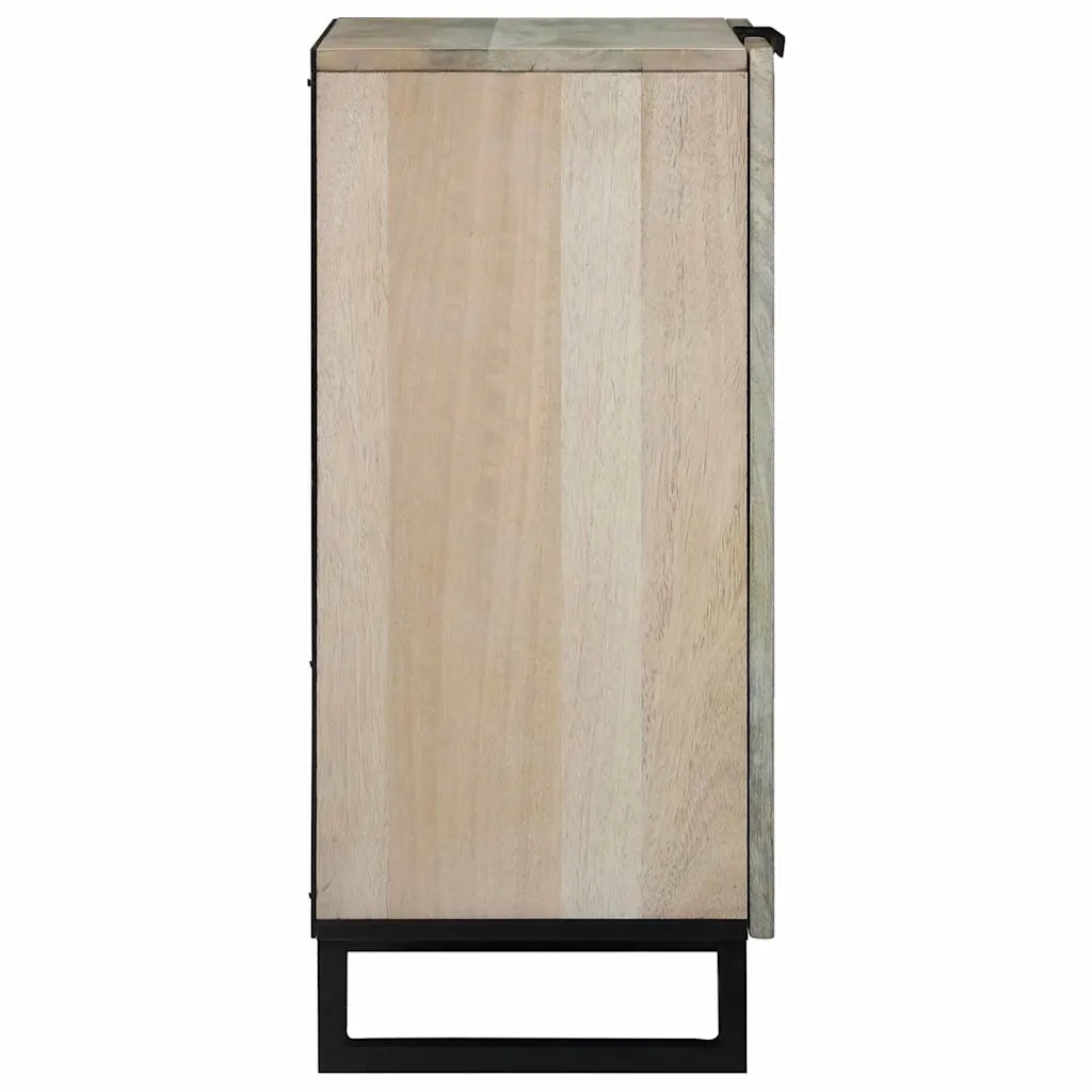 Credenza Bianco 60 x 33,5 x 75 cm Legno di mango massello 4017974