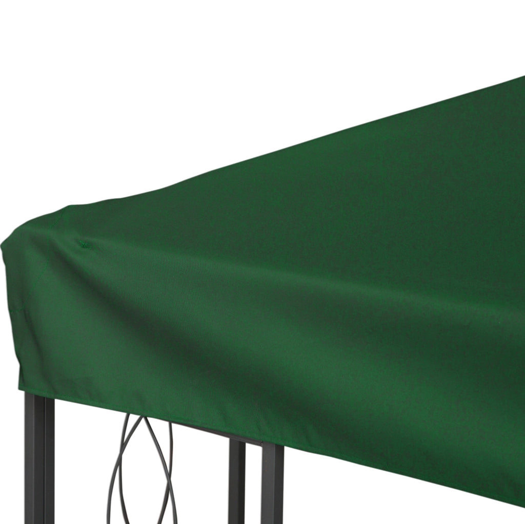 Telo di Ricambio in Poliestere per Padiglione da Giardino 3x4m Verde con Doppio Tetto Ventilato