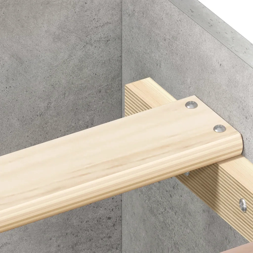 Giroletto-Struttura Letto Grigio Cemento 100x200 cm in Legno Multistrato 772586