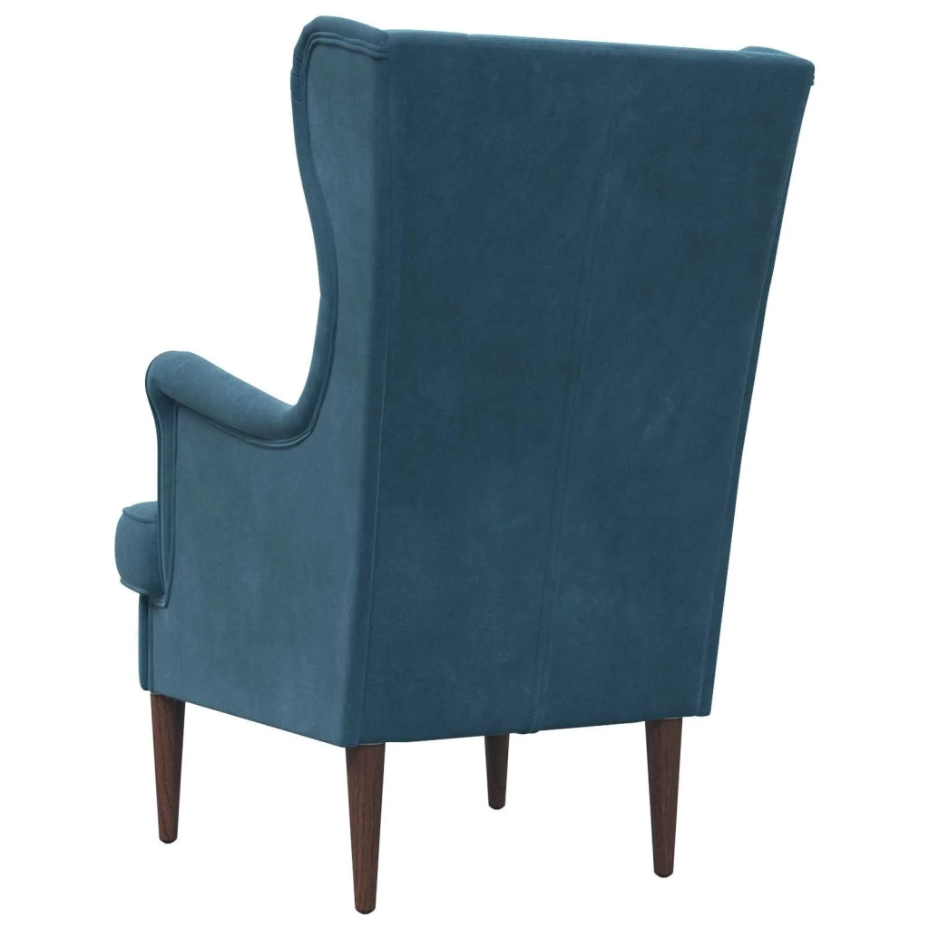 Poltrona-Divano Sedia Blu Velluto 462951
