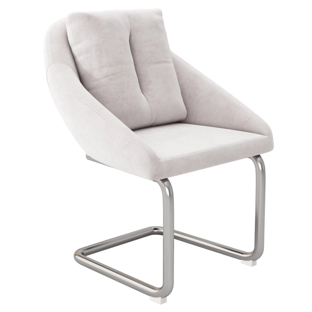 SEDIE in velluto Beige Set da 4 pezzi