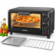 Mini Forno Elettrico 10L 800W Timer 60 min Temperatura regolabile 60-230° Nero