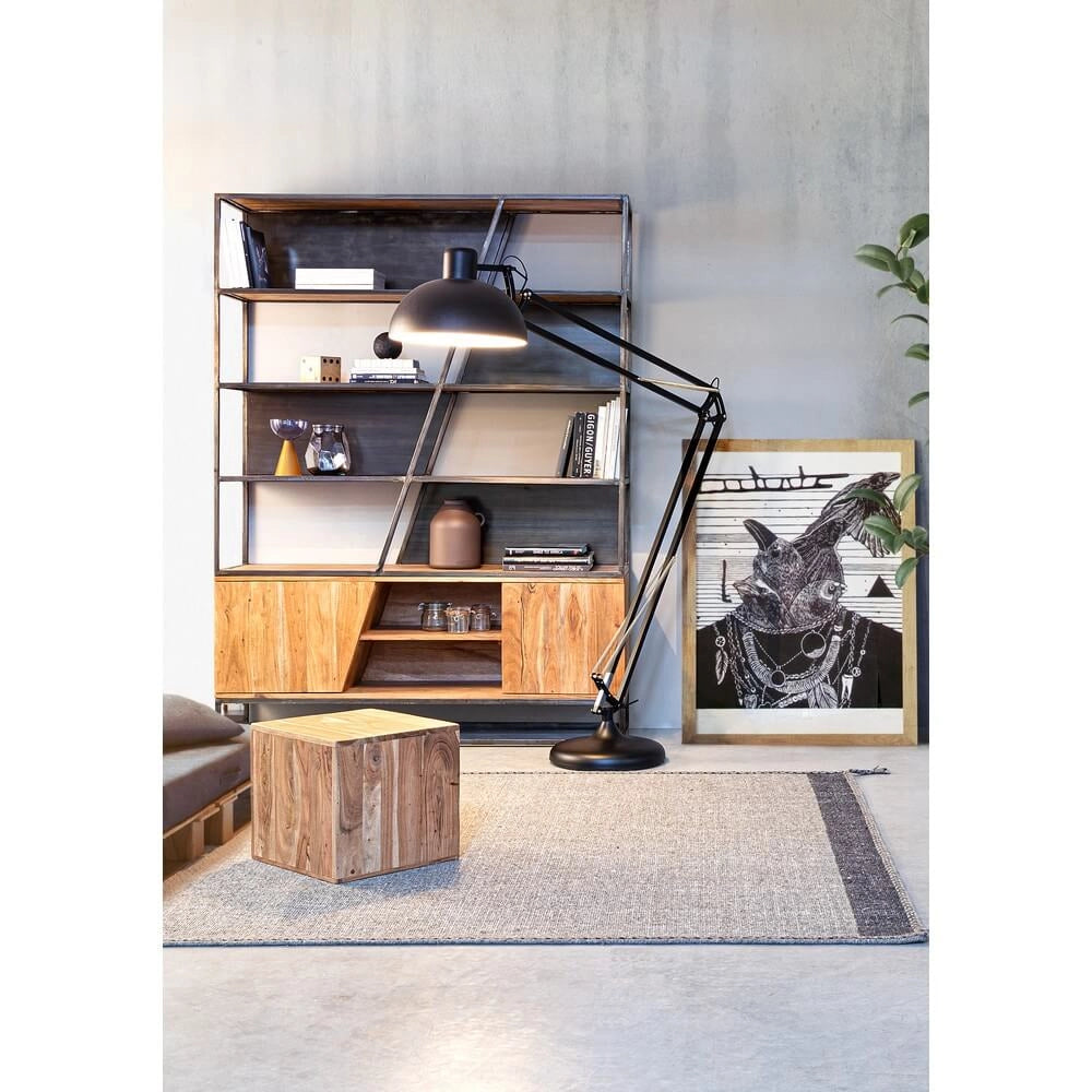 Tappeto in lana tessuto a mano con nappe stile etnico - COOPER