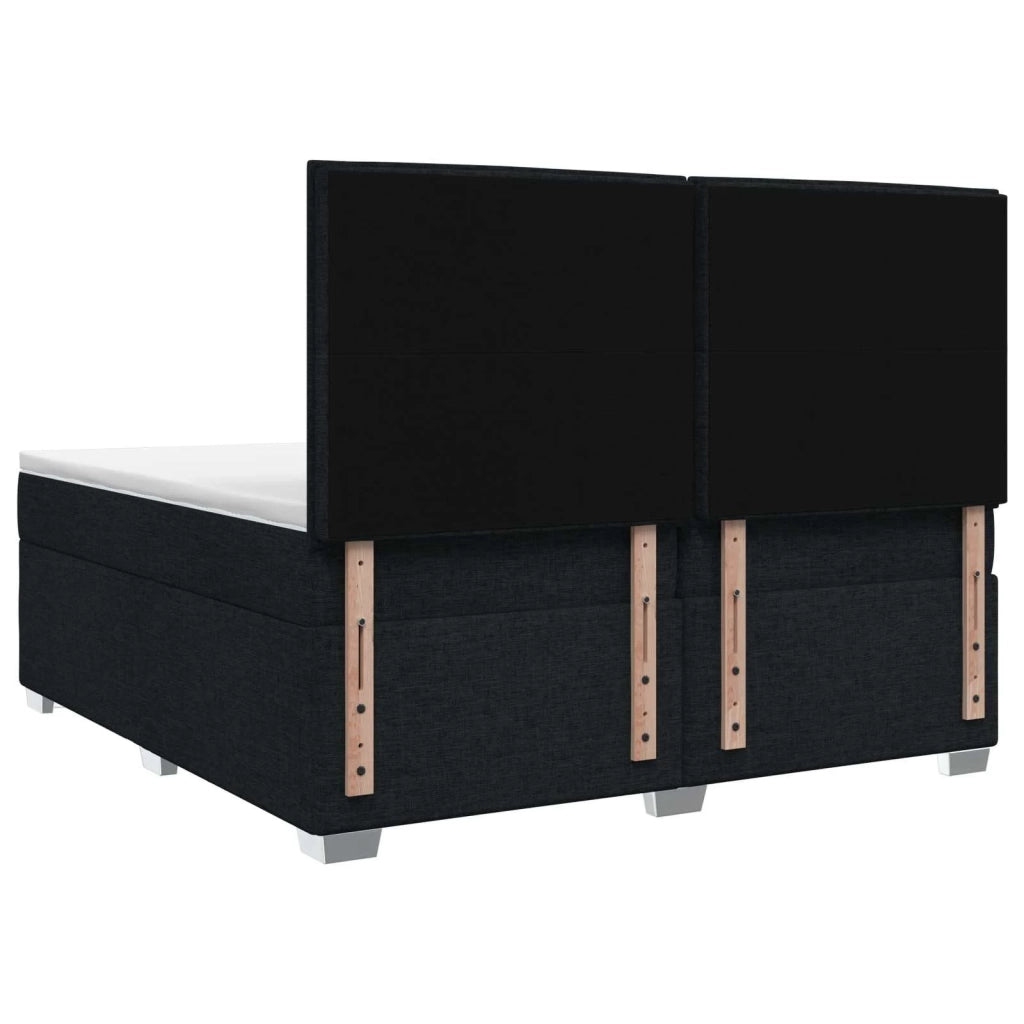 Letto box spring con materasso Nero 200 x 200 cm Tessuto 3453481