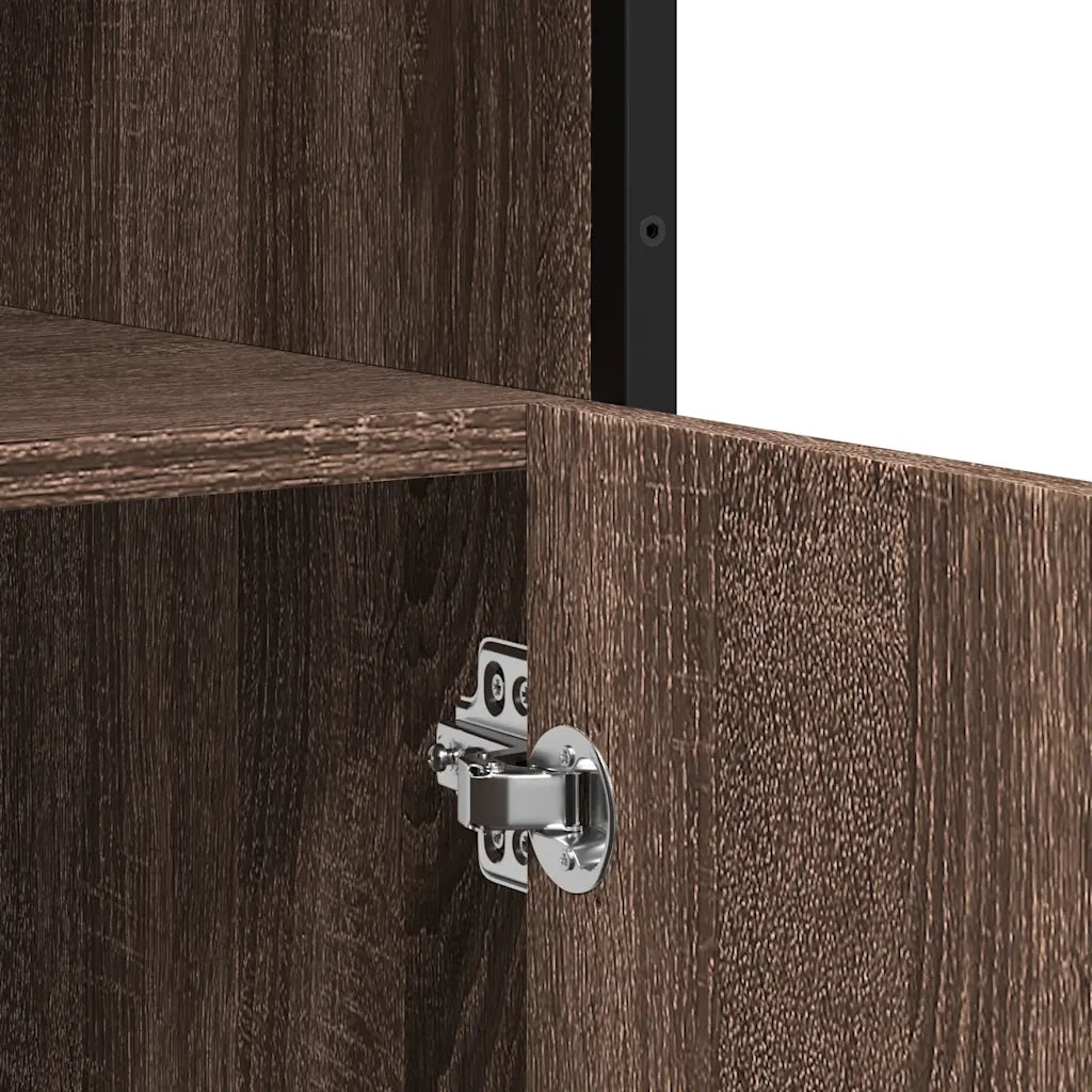 Credenza-Buffet-Armadio da cucina Rovere Marrone 100x35x76 cm in Legno Multistrato