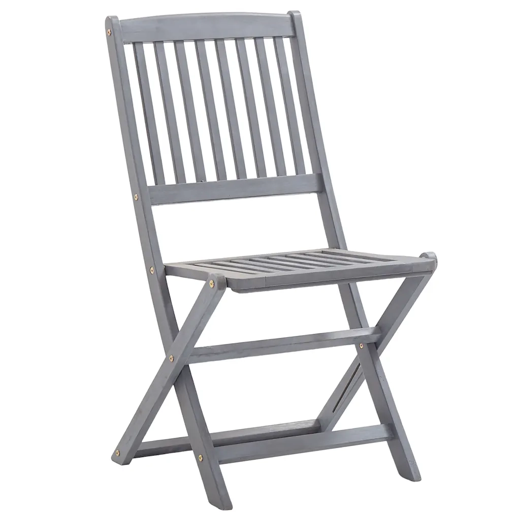 Sedie da Giardino Pieghevoli 8 pz con Cuscini Massello Acacia 3078296